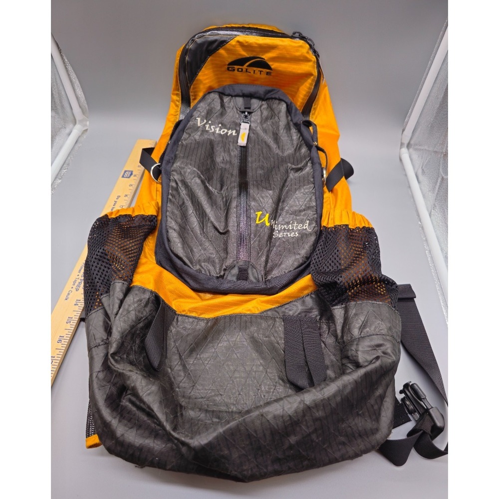 GoLite Vision Unlimited Series Hiking Backpack Lightweight Medium Black Orange